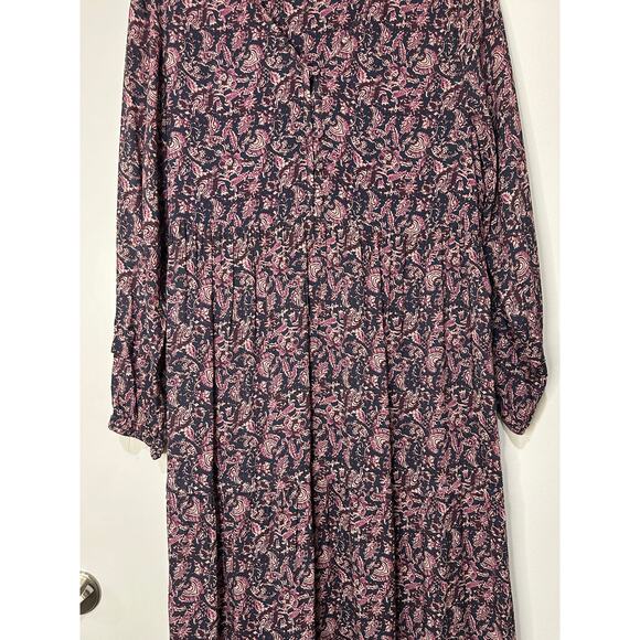Faherty Isabella Long Sleeve Tiered Midi Dress Fiona Block Print Sz Medium NWOT - Picture 8 of 16